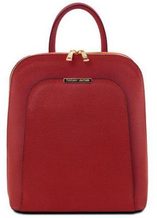 Жіночий рюкзак із сап'янової шкіри tuscany tl141631 tl bag (red — червоний)