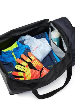 Спортивна сумка для командних видів спорту kipsta essential 35л 49 x 26 x 25 см чорний4 фото