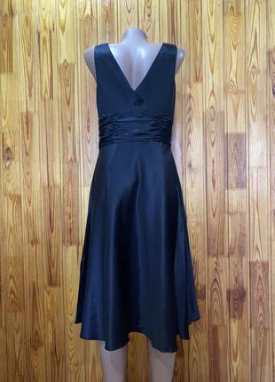 Чёрное шёлковое миди платье,натуральный шёлк,вечернее платье2 фото