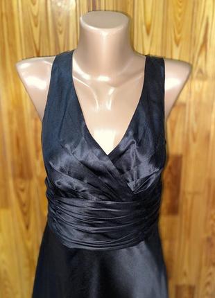 Чёрное шёлковое миди платье,натуральный шёлк,вечернее платье5 фото