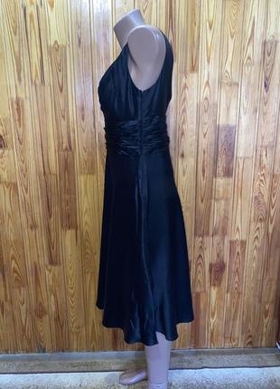 Чёрное шёлковое миди платье,натуральный шёлк,вечернее платье7 фото
