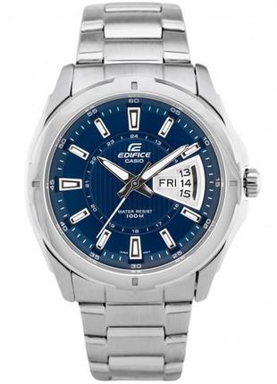 Чоловічий годинник casio edifice ef-129d-2avef, синій колір1 фото