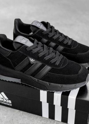 Кроссовки мужские adidas черные1 фото