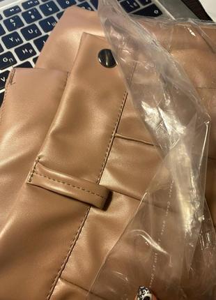 Кожаные брюки утепленные, эко кожа на флисе2 фото