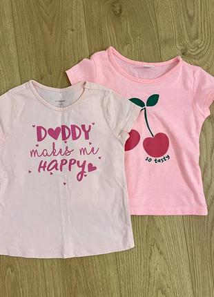 Дві футболки для дівчинки1 фото