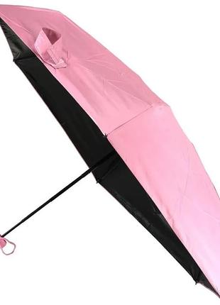 Компактна парасолька в капсулі-футлярі, маленька парасолька в капсулі.колір рожевий6 фото