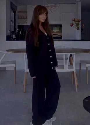 Теплый костюм на каждый день базовый черный