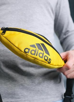Бананка adidas желтая поясная сумка мужская / женская / детская