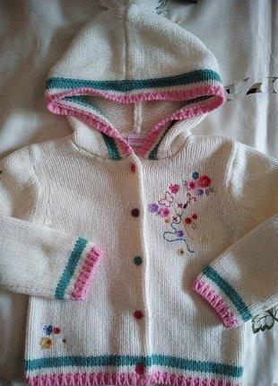 Вязаний нарядний светрик ріст 104