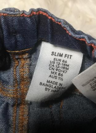 Джинси штани на 12-18 місяців 86 см штанці штанішки2 фото