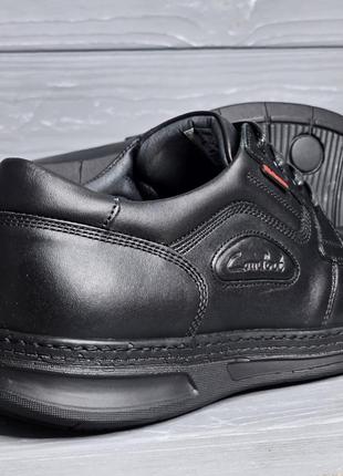 Кожаные черные мужские прошитые туфли на шнурках тм bumer!!!6 фото
