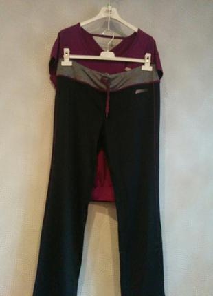 Спортивний костюм active xl/xxl баклажанного кольору