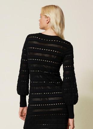 Twin-set ажурное роскошное люксовое платье, ангора, мохер, шерсть