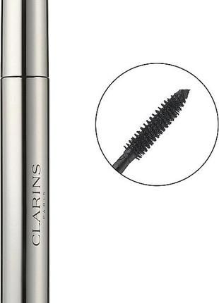 Clarins 02 brown  supra volume mascara туш для збільшення об'єму вій3 фото