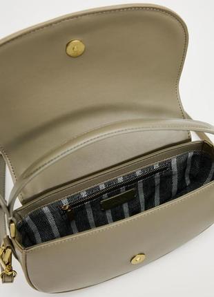 Оливковая сумочка через плечо с клапаном zara new4 фото