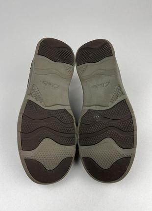 Оригинальные мужские кожаные кроссовки clarks 20226 фото
