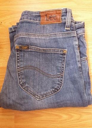 Фирменные джинсы с высокой талией зауженные lee