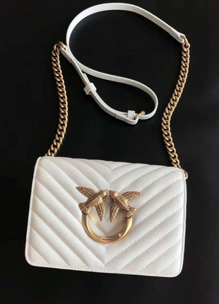 Жіноча сумка pinko click mini bag біла