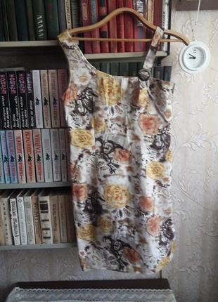 Плаття-сарафан прямого силуету з асиметричним верхом1 фото