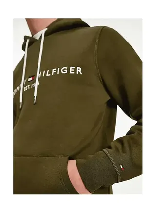 Худи tommy hilfiger logo flex fleece hoody !4 фото