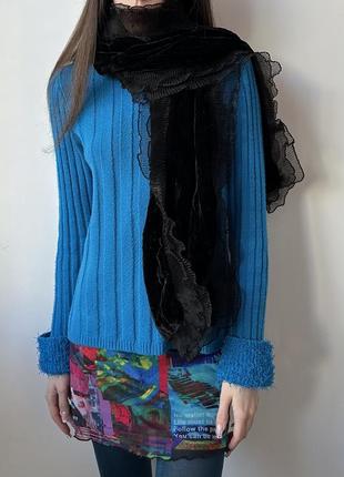 Готичний чорний шарф з вуаллю жіночий gothic vintage2 фото