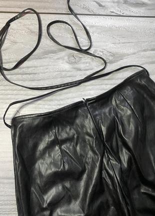 Кожаные штанишки под кожу на завязках shein тренд y2k3 фото