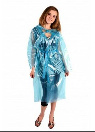 Дождевик плащ подростковый на завязках 60 мкм