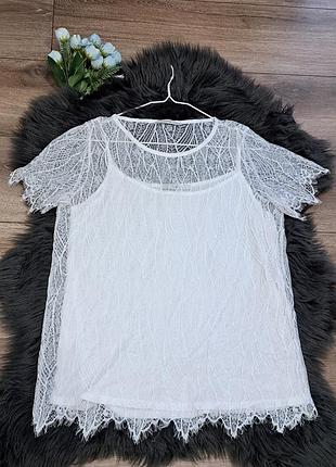 Блуза с гипюром