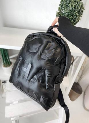 Класнючий брендовый кожаный рюкзак чорный