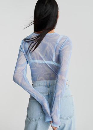 Прозрачная блуза сетка тай дай2 фото