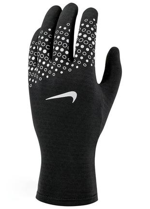 Перчатки для бега nike womens printed sphere 360 run gloves black
