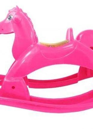 Каталка конячка, рожева, у пак. 90*50 см, тм долоні, україна1 фото