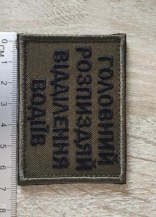 Головний ро*піздяй відділення водіїв. шеврон з гумором, вишивка на оливі.