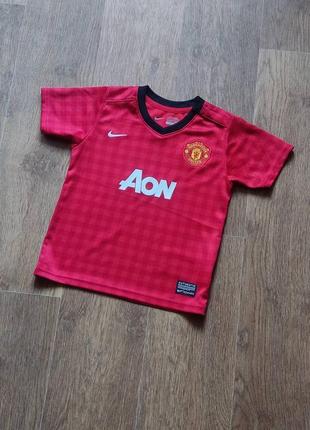 Футболка manchester united, червона футболка від nike aon, футболка nike manchester united