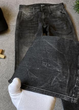 Мужские серые зауженные джинсы replay anbass оригинал размер 28/326 фото