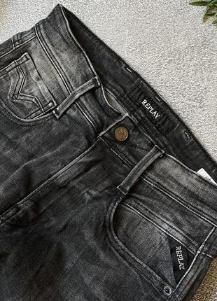 Мужские серые зауженные джинсы replay anbass оригинал размер 28/324 фото