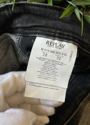 Мужские серые зауженные джинсы replay anbass оригинал размер 28/3210 фото