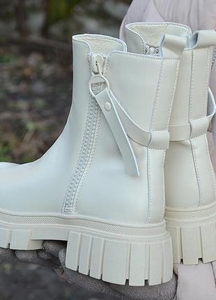 Стильные зимние кожаные ботинки люкс качество2 фото