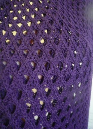 Италия туника платье майка сетка чехол ажурная пляжная пчелиные соты фиолетовый винтаж6 фото