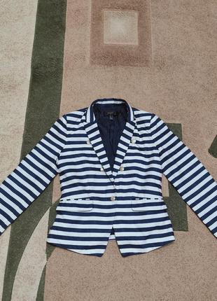 Пиджак пиджак блейзер жакет полоска полоскатый 42 размер 442 фото