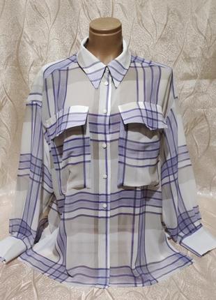 Нова шифонова подовжена блуза сорочка  501 фото