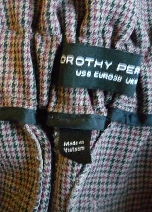 Dorothy perkins бомбезні звужені штани слакси в дрібну карту в стилі дербі casual8 фото
