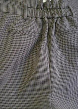 Dorothy perkins бомбезные зауженные брюки слаксы в мелкую клетку в стиле дерби casual7 фото