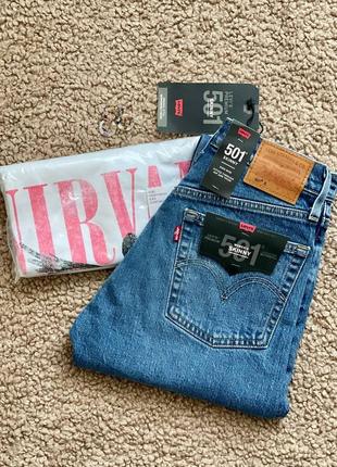 Джинсы levi's premium с высокой посадкой6 фото