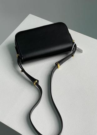 Сумка prada leather shoulder bag black/gold9 фото