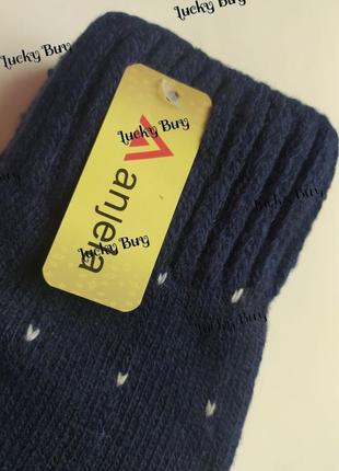 Жіночі зимові рукавички , сині5 фото