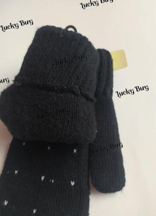 Женские черные зимние перчатки3 фото
