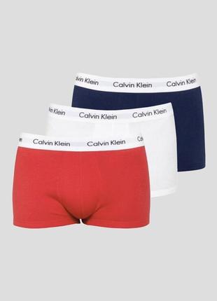 Чоловічі бавовняні труси боксери calvin klein (набір 3 шт, оригінал)