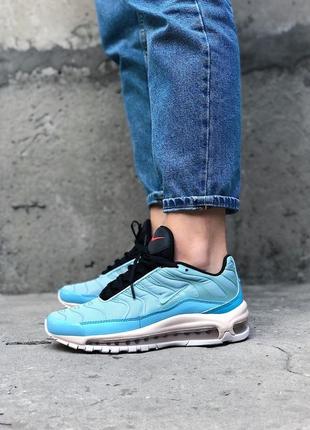 Кроссовки nike air max 97 plus mica green голубые4 фото