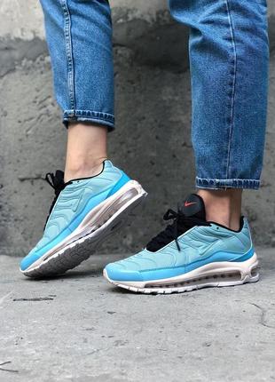 Кроссовки nike air max 97 plus mica green голубые6 фото